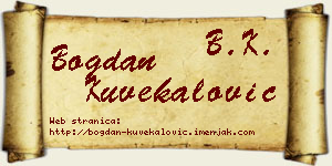 Bogdan Kuvekalović vizit kartica